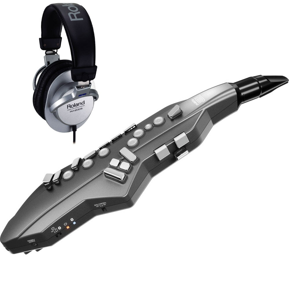 ローランド ROLAND AE-05 Aerophone GO ウィンドシンセサイザー RH-200S ヘッドホン付き 2点セット