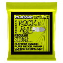 ERNIE BALL 2251 Regular Slinky Classic Rock n Roll Pure Nickel Wrap 10-46 Gauge エレキギター弦×3セットワウンド弦にピュア・ニッケル・メッキ・スティール・ワイアーを採用したモデルで、1960年代にアーニーボール社が初めて販売した弦がこのシリーズです。ピュア・ニッケルのサウンドは、豊かで深みのある魅力的なヴィンテージ・トーンが特徴です。往年のロックンロールやロック、そしてブルースなどの音楽に非常にマッチするシリーズです。ゲージ：.010, .013, .017, .026, .036, .046※3セットでの販売です。