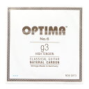 Optima Strings No6.CHT3 Natural Carbon G3 High 3弦 バラ弦 クラシックギター弦×3本