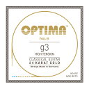 Optima Strings NO6.GHT3 No.6 24K Gold G3 High 3弦 バラ弦 クラシックギター弦×3本。Optima Strings NO6.GHT3 No.6 24K Gold G3 High 3弦 バラ弦 クラシックギター弦極めて早いレスポンスで豊かな倍音を持つパワフルなサウンドと長寿命を誇る24Kゴールドシリーズ。・クラシックギター用バラ弦・ハイテンション・3弦：G・巻弦※3弦×1本のみのバラ弦です。※3本セットでの販売です。