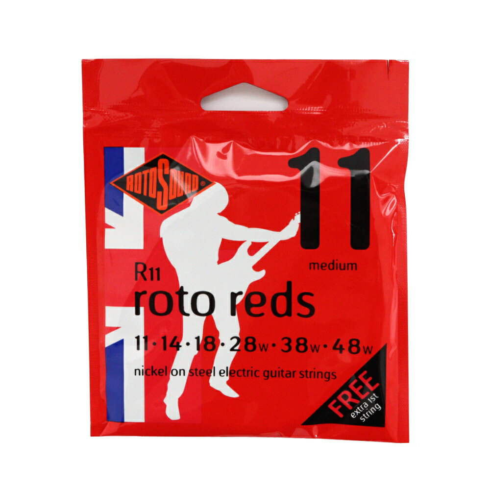 0.11- 0.48 - ロトサウンド ギター弦 6セット R11 Roto Reds NICKEL MEDIUM 11-48 エレキギター弦×6セット ROTOSOUND