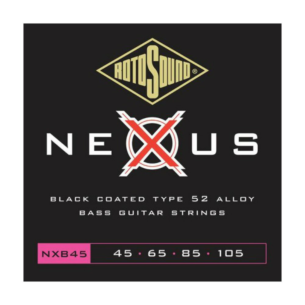 ȥ ١ 2å NXB45 Nexus Bass Medium Black Coated Type 52 Alloy 45-105 쥭١2å ROTOSOUND