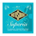 ROTOSOUND CL1 Superia Classical クラシックギター弦×3セット。CL1は、クラシックやフラメンコのスタイルに最適なSuperia Classicalシリーズのアコースティック・ギター弦です。精密に製造されており、クリアで突き抜けた音を提供します。簡単に装着できるボールエンドを採用しています。・クラシックギター用 Normal Tension / Ball End・String Gauges: .028 / .032 / .040 / .029w / .034w / .042w・Material: Silver Plated Copper on a Nylon Core & Rectified White Nylon・Tone: Bright・Output: Normal・Made in United Kingdom※3セットでの販売です。