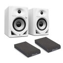 Pioneer DJ DM-50D-W White パワードモニタースピーカー 1ペア(2台) アイソレーションパッド付きセット