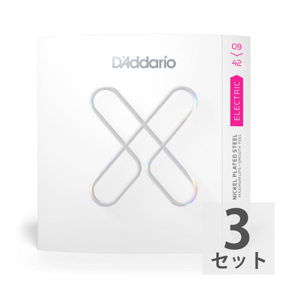 D'Addario XSE0942 Super Light 09-42 エレキギター弦 ×3セットD'Addario『XS シリーズ』は、これまでのコーティング弦というカテゴリーに新風を吹かせる製品です。すべての巻弦に超極薄フィルムコーティングを、プレーン弦には独自のポリマーコーティング処理を施し、汚れや劣化を促進する物質から弦を保護します。最新のコーティング技術とD’Addario独自の製造技術が融合し、これまでに類を見ない革新的なコーティング弦の誕生です。超極薄コーティング飛躍的に進歩した新たなコーティング技術によって作られる髪の毛の10分の1の厚さを下回る極薄のePTFEフィルムを採用。巻弦を汚れやホコリ等からしっかり保護し、フレッシュなトーンの長期持続を実現しました。NY STEELNYXLシリーズやXTシリーズ弦でも定評のあるD’Addario独自のNY Steel(高炭素スチール合金)は、従来の弦に比べ圧倒的な強度とチューニング安定性を誇ります。FUSION TWISTFusion Twist加工は、弦の弛みから発生するチューニングのずれを防止します。これにより、チューニング安定性に優れ破断耐久性もアップしました。D’Addarioのコーティング弦には『XT 』シリーズと『XS 』シリーズがあります。XT弦のコーティング構造では、巻弦(巻線)に特殊なマイクロポリマーコーティングを施し、よりノンコーティング弦に近いフィーリングを特徴としたコーティング弦となっています。新しい『XS 』シリーズは、マイクロポリマーではなく髪の毛の10分の1の薄さを誇るePTFE(ポリテトラフルオロエチレン)フィルムを採用し、弦全体を覆う手法のコーティング構造です。XSE0942Super Light.009-.042※3個セットでの販売です。