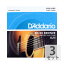 D'Addario EJ11 Bronze Light アコースティックギター弦×3セット