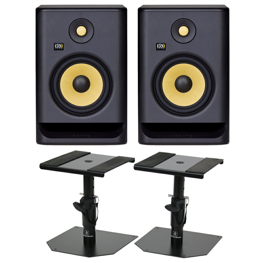 KRK SYSTEMS RP7G4 ROKIT G4 パワードモニタースピーカー×2本（ペア） スピーカースタンド付きセット