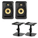 KRK SYSTEMS V6S4 Vシリーズ4 モニタースピーカー×2本（ペア） スピーカースタンド付きセット