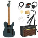 Squier Contemporary Telecaster RH RMN GMM エレキギター VOXアンプ付き 入門11点 初心者セット※ギター本体、アンプ以外の小物類に関しては、用途は同じですが掲載画像の製品と異なる場合がございます。あらかじめご了承ください。エレキギターにVOXアンプ「VOX Pathfinder10」、ケーブル、チューナー、ストラップ、換え弦、スタンド、ピック、クロス、ヘッドホン、ストリングワインダーをお付けした11点セットです。Squier Contemporary Telecaster RH RMN GMM エレキギターSquier Contemporary Telecaster RHは、こだわりの強い現代のプレーヤーを満足させるために、これまでの象徴的なフェンダーデザインには無かった、大胆な変更を加えました。このギターの心臓部は、リアに搭載されたSquier SQR Rail Humbuckingピックアップと、フロントに搭載されたSquier SQR Atomic Humbuckingピックアップで、その多彩なサウンドは幅広いジャンルで活躍します。最適なトーンと安定性が特徴のローステッドメープルネックと、卓越したプリアビリティを追求したスカルプテッドヒールデザインは、ハイポジションへのアクセスを容易にします。理想的なボディの鳴りが得られるストリングスルーボディのハードテイルブリッジ、滑らかなチューニングと弦交換が簡単なスプリットシャフト付シールドギアのチューニングマシンなど、スペック表だけでは分からない高性能なコンポーネントを備えています。また、ステルスブラックのハードウェアと、プレミアムな外観のクロムロゴを配した洗練されたマッチングヘッドは唯一無二のルックスを演出します。【スペック】・モデルネーム：Contemporary Telecaster RH, Roasted Maple Fingerboard, Gunmetal Metallic・モデル番号：371225568・原産国：CN・カラー：Gunmetal Metallic・ボディ：Poplar・ボディフィニッシュ：Gloss Polyurethane・ボディシェイプ：Telecaster・ネック：Roasted Maple・ネックフィニッシュ：Satin Urethane with Gloss Urethane Headstock Face・ネックシェイプ："C" Shape・スケール：25.5" (648 mm)・フィンガーボード：Roasted Maple・フィンガーボードラジアス：12" (305 mm)・フレット数：22・Frets Size：Jumbo・ナット：Graphite・ナット幅：1.650" (42 mm)・ポジションインレイ：Black Dot・トラスロッド：Head Adjust・ブリッジピックアップ：Squier SQR Rail Humbucking・ネックピックアップ：Squier SQR Atomic Humbucking・コントロール：Master Volume, Master Tone・ピックアップスイッチ：3-Position Blade: Position 1. Bridge, Position 2. Bridge and Neck, Position 3. Neck・ピックアップコンフィギュレーション：Rail Humbucker / Humbucker・ブリッジ：6-Saddle Standard Strings-Through-Body Tele with Block Saddles・ハードウェアフィニッシュ：Black・チューニングマシーン：Sealed Die-Cast with Split Shafts・ピックガード：None・コントロールノブ：Knurled Flat-Top・ストリング：Nickel Plated Steel (.009-.042 Gauges)---------------●セット内容・エレキギター本体・ギターアンプ・ギターケーブル・チューナー・ギターストラップ・ギター弦・ギタースタンド・ギターピック×10枚・ヘッドホン・クロス・ストリングワインダー