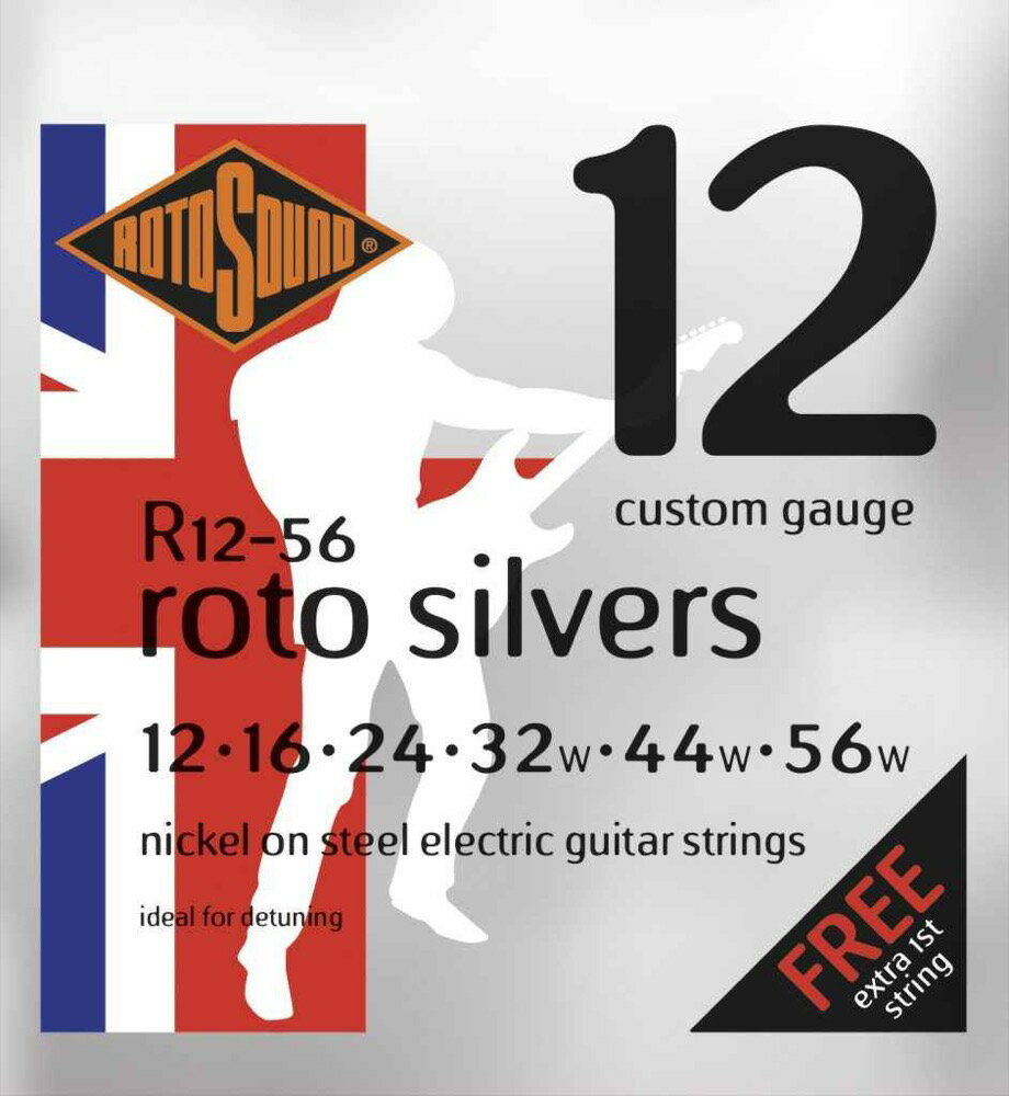 ロトサウンド ギター弦 3セット R12-56 ROTO SILVERS 12-56 エレキギター弦×3セット ROTOSOUND