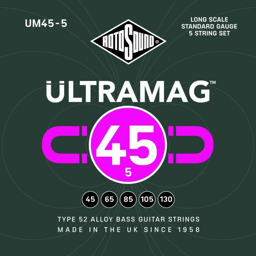 ȥ 5١ 2å UM45-5 ULTRAMAG 5-STRING STANDARD 45-130 5١ 쥭١2å ROTOSOUND