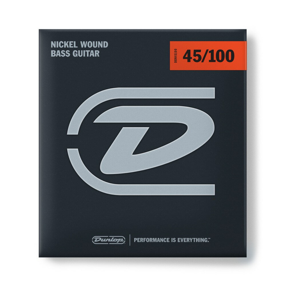 JIM DUNLOP Nickel Wound Bass Strings DBN45100 エレキベース弦×2セット。豊かなハーモニクスに、パンチのあるミッドレンジを持つ、Dunlopの標準的ニッケルワウンド・ベース弦。ゲージやスケールなどラインアップも豊富です。エレキベース弦Long Scaleゲージ：45, 65, 80, 100※2セットでの販売です。