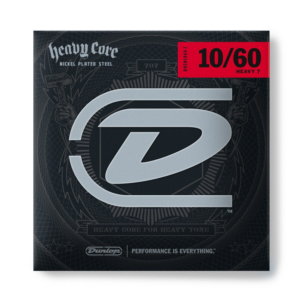 Type 7 - JIM DUNLOP Heavy Core Nickel Strings DHCN10607 HEAVY 7 7弦エレキギター弦×3セット