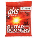 GHS GBLXL Boomers Light/Extra Light 010-038 エレキギター弦×3セット。1964年に発売されたBoomersは、今ではGHSの代表的なモデルであり、フラグシップモデルとなりました。「パワーストリング」と呼ばれるその力強いサウンドはあらゆるジャンルのプレーヤーに愛用されています。独自開発のDynamiteAlloy（ダイナマイトアロイ）合金製で、丸いコアにタイトに巻きつけたニッケルメッキ・スチールのラウンドワウンド弦です。明るい音色とロングサスティーンが特徴です。Roundwound Nickel-Plated Steel・型番：GBLXL・ゲージ：.010 , .013 , .015 , DY26 , DY32 , DY38（DY=Dynamite Alloy）※3セットでの販売です。