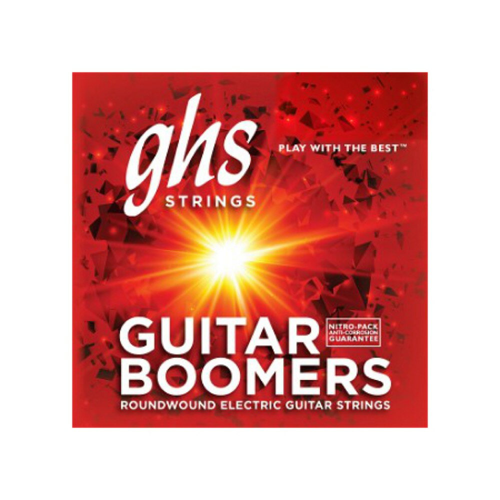GHS DYXL Boomers WOUND 3RD EXTRA LIGHT 010-046 エレキギター弦×6セット。※画像はサンプルです。詳細に関しては、商品説明をご確認ください。1964年に発売されたBoomersは、今ではGHSの代表的なモデルであり、フラグシップモデルとなりました。「パワーストリング」と呼ばれるその力強いサウンドはあらゆるジャンルのプレーヤーに愛用されています。独自開発のDynamiteAlloy（ダイナマイトアロイ）合金製で、丸いコアにタイトに巻きつけたニッケルメッキ・スチールのラウンドワウンド弦です。明るい音色とロングサスティーンが特徴です。Roundwound Nickel-Plated Steel・型番：DYXL・ゲージ：.010 , .013 , DY18 , DY26 , DY36 , DY46（DY=Dynamite Alloy）※6セットでの販売です。