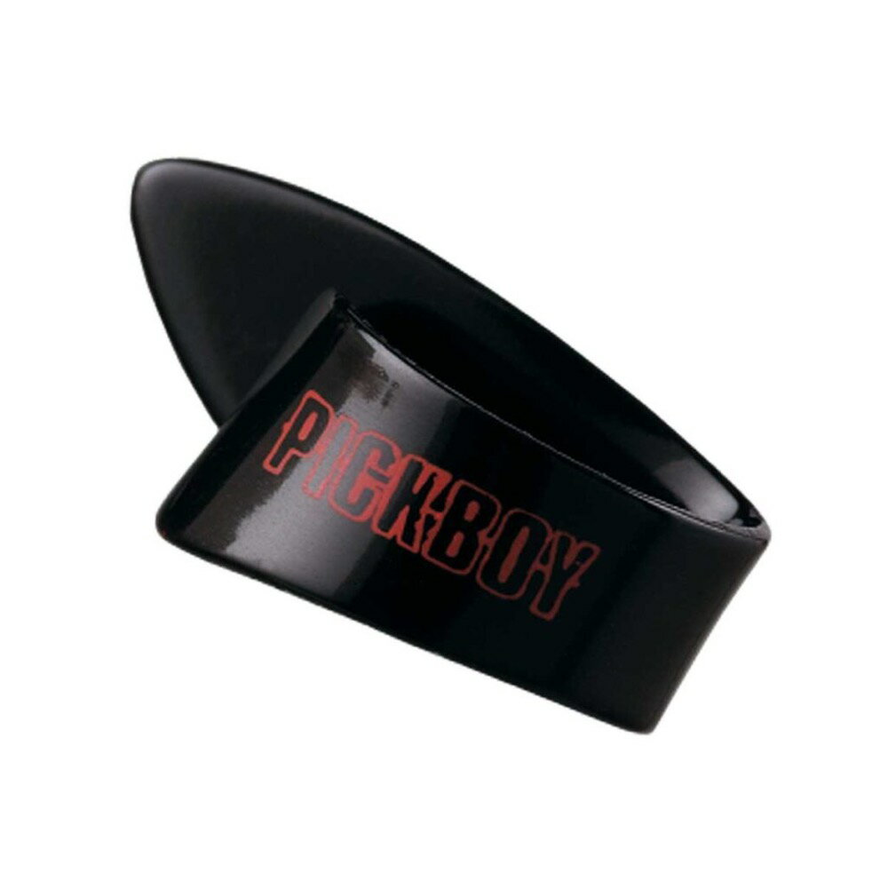 PICKBOY TP-02 Thumb Pick Black 1.50mm Mサイズ サムピック×10枚。ピックボーイ・サムピックシリーズのギターピックです。ピックの定番素材のセルロイド製ピックです。セルロイド製ピックは、PICKBOYが創業以来製造している代表的な素材のピックです。昔からこの素材が好きという方も多く、オールラウンドに使用できる万能なピックです。・材質：セルロイド・厚み：1.50mm・形状：フィンガーピック・カラー：ブラック（黒）・サイズ：M※10枚セットでの販売です。