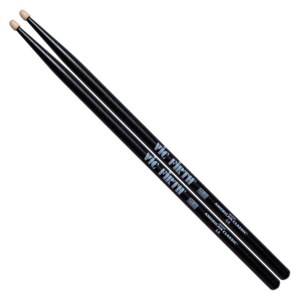 VIC FIRTH VIC-5AB American Classic 5A Black ドラムスティック×6セット