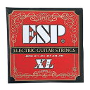 ESP イーエスピー GS-6XL エレキギター弦×3セット。ESP イーエスピー GS-6XL エレキギター弦プレーンレーン弦にはハイカーボンを採用。ワウンド弦には6角ハイカーボン、ニッケルワウンドを採用。初心者にも優しく1弦が2本入っています。ゲージ：.009 .011 .016 .024 .032 .042※3セットでの販売です。