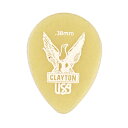 Clayton USA クレイトン UST38 Ultem Gold 0.38mm スモールティアドロップ ギターピック×12枚。ULTEM GOLDは、ピック素材として理想的とされる「べっ甲」に近い感触とクリーンでレスポンスの早い音色を最新の技術で再現した素材を使用しています。爪の感触に一番近いピックとしても有名です。・シェイプ：スモール・ティアドロップ・厚さ：0.38mm※12枚セットでの販売です。