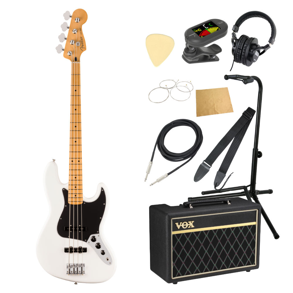 Fender フェンダー Player II Jazz Bass MN Polar White エレキベース ジャズベース VOXアンプ付き 入門10点 初心者セット