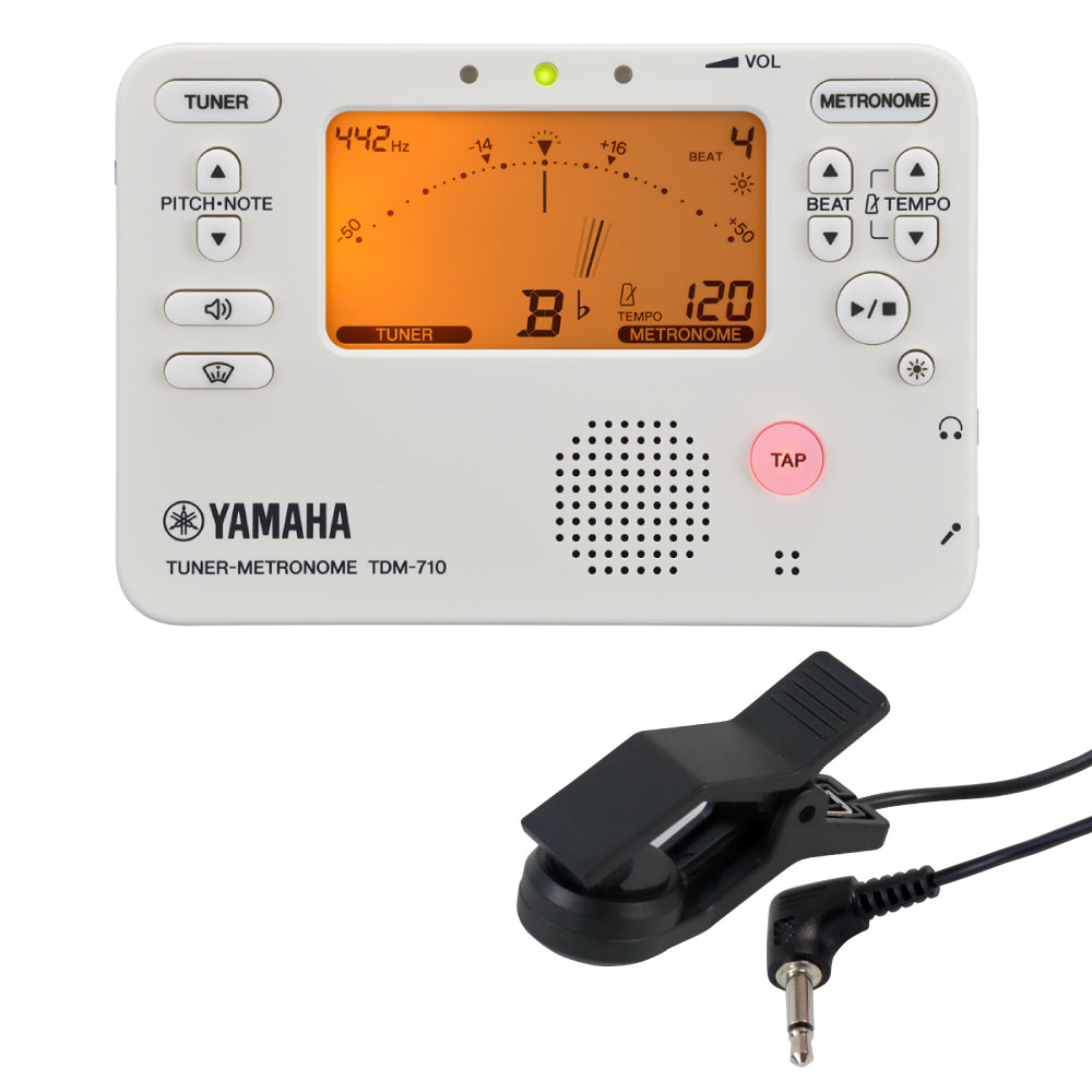 チューナー メトロノーム ヤマハ YAMAHA TDM-710IV アイボリー コンタクトマイク FA-01M付きセット 吹奏楽 管楽器 弦楽器 ブラスバンド オーケストラ チューナーメトロノーム