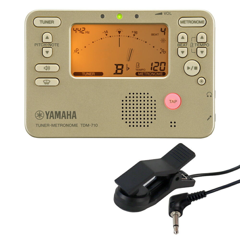 チューナー メトロノーム ヤマハ YAMAHA TDM-710GL ゴールド コンタクトマイク FA-01M付きセット 吹奏楽 管楽器 弦楽器 ブラスバンド オーケストラ チューナーメトロノーム