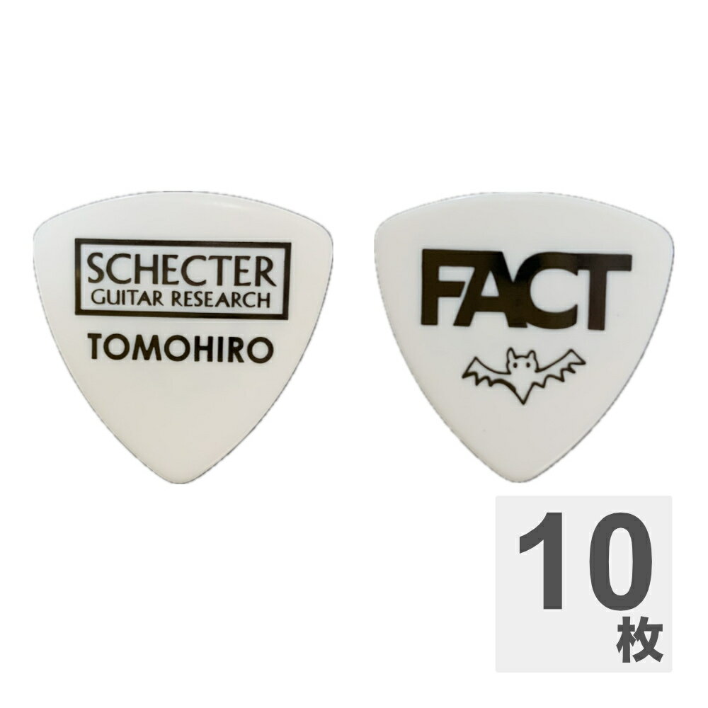 SCHECTER シェクター SPA-FC/TM/2 FACT TOMOHIROモデル ギター ベースピック×10枚。昨年 12 月に "REDLINE ALL THE FINAL" より再始動した FACT。6 月から始まる "FACT IS LIFE TOUR 2025" に合わせて FACT ニューデザインピックを期間限定で発売！FACT TOMOHIROモデルセルロイド0.75mm※10枚セットでの販売です。