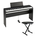 電子ピアノ KORG B2+ BK コルグ 88鍵盤 純正スタンド 椅子付きセット