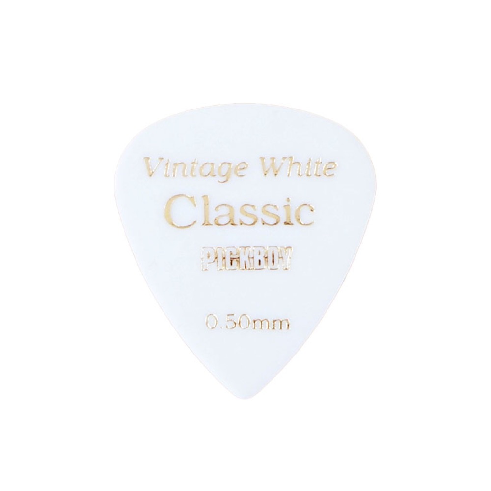PICKBOY GP-03/05 Vintage Classic White 0.50mm ギターピック×10枚