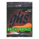 GHS Bright Bronze BB30L 12-54 アコースティックギター弦×12セットBright Bronzeは、80/20の銅/亜鉛合金を6角コア弦に巻いたもので、非常にブライトなトーンを持っています。Bright Bronze/80/20 Copper Zincゲージ：.012 .016 BB24 BB32 BB42 BB5412セットでの販売です。　