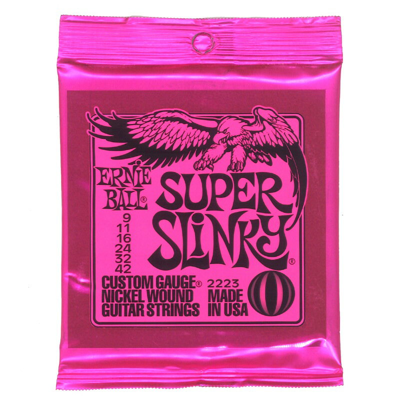 【お得な3セット！】ERNIE　BALL　2223　Super　Slinky　エレキギター弦×3セット