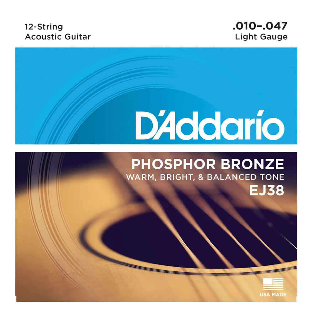 ダダリオ D 039 Addario EJ38/Light 12-String 12弦用アコースティックギター弦×3セット