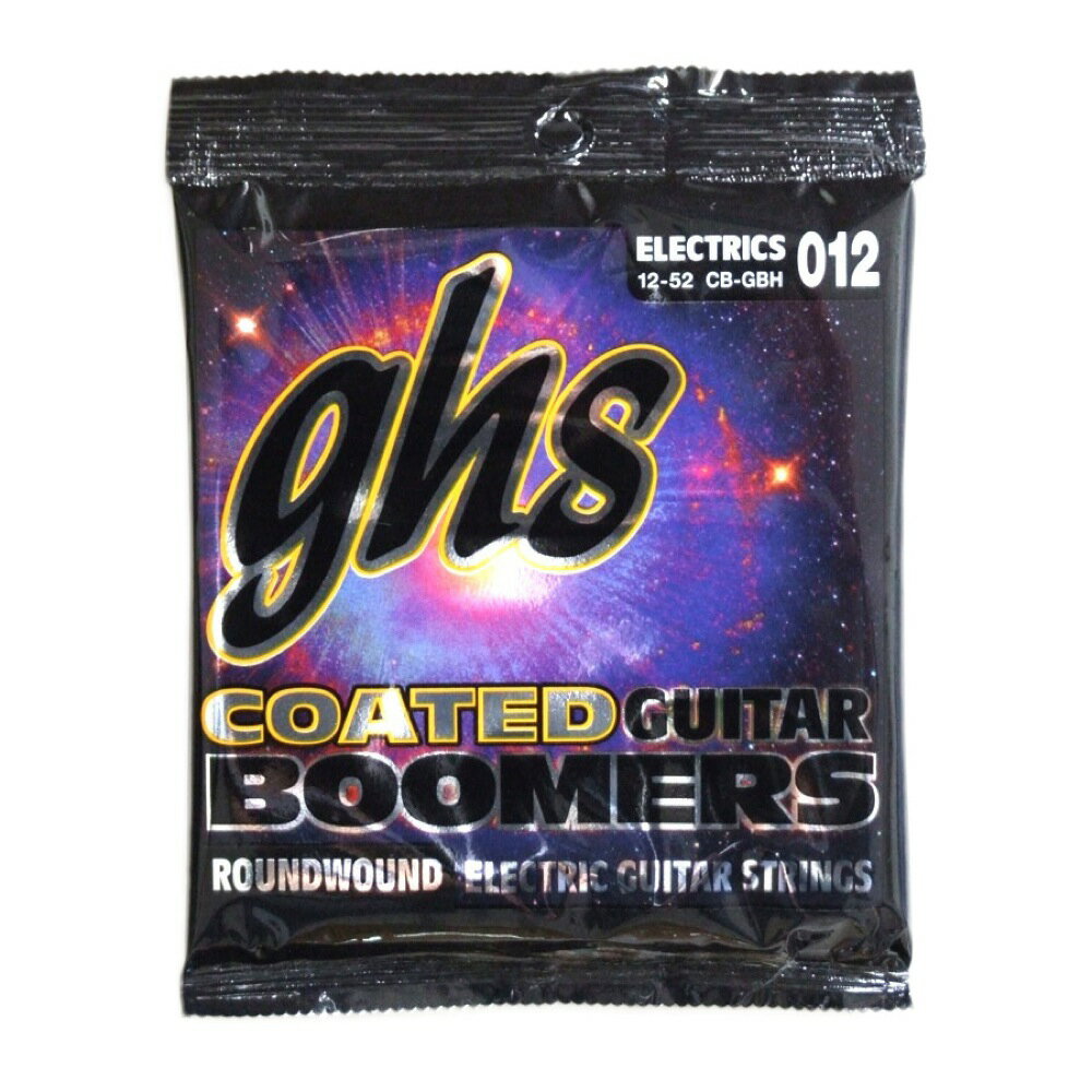 GHS CB-GBH 12-52 COATED BOOMERS×3SET エレキギター弦パワフルなサウンドでギタリストに絶大な支持を得たghs BOOMERS弦にコーテッドバージョンが登場！高品質なニッケルメッキをした鉄線を弦が巻かれる前にコーティングを行いその後芯線に巻かれることによりパワフルなトーンを失うことなく弦の寿命を延ばすことに成功しました。もちろんプレイン弦にもコーティング処理がされており、寿命を延ばすと共に巻弦との感触の違いをなくしています。また、GHS の工場では、100％完璧な湿度管理がされており、機密性の高い新パッケージに詰めることにより、新鮮な状態でご使用頂けます。耐久性に優れ、より長い時間ベストなサウンドを得ることが出来る為、ライブやリハーサルを頻繁に行うギタリストには助かるアイテムです。CB-GBH012・016・019・028・038・052。3セットでの販売です。
