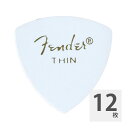 フェンダー ギターピック 12枚 セット Thin 346 Shape Classic Celluloid Picks White Fender