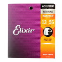 ELIXIR 11102 ACOUSTIC NANOWEB Medium 13-56 アコースティックギター弦×3SETです。ポリマーコーティングで驚異的なロングライフを実現したアコースティック弦です。ナノウェブコーティング仕様のミディアムゲージ。ゲージは013、017、026W、035W、045W、056Wです。3セットでの販売になります。