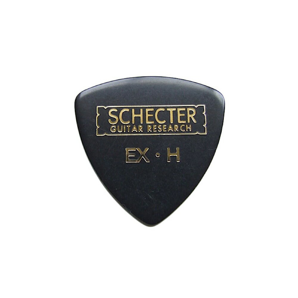 SCHECTER（シェクター）SPD-EC10 BK サンカク型 EX HARD セルロイド ギターピック×10枚 です。アタック感と音の太さに定評があります。種類：サンカク型（オニギリ型）固さ：EX HARD（EX ハード）カラー：BK（ブラック）10枚セットでの販売となります。