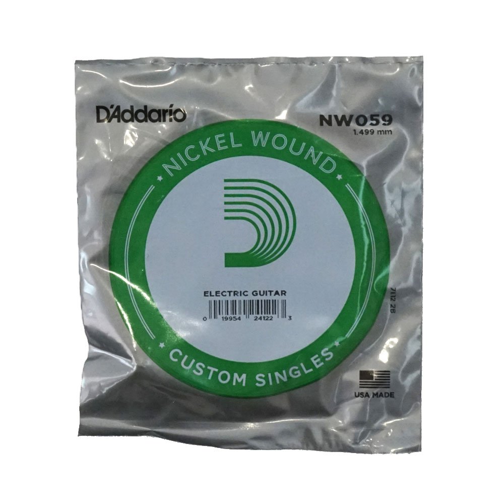 D'Addario（ダダリオ）NW059弦 バラ弦×5本 です。ニッケルワウンドゲージ　.0595本セットでの販売です。　