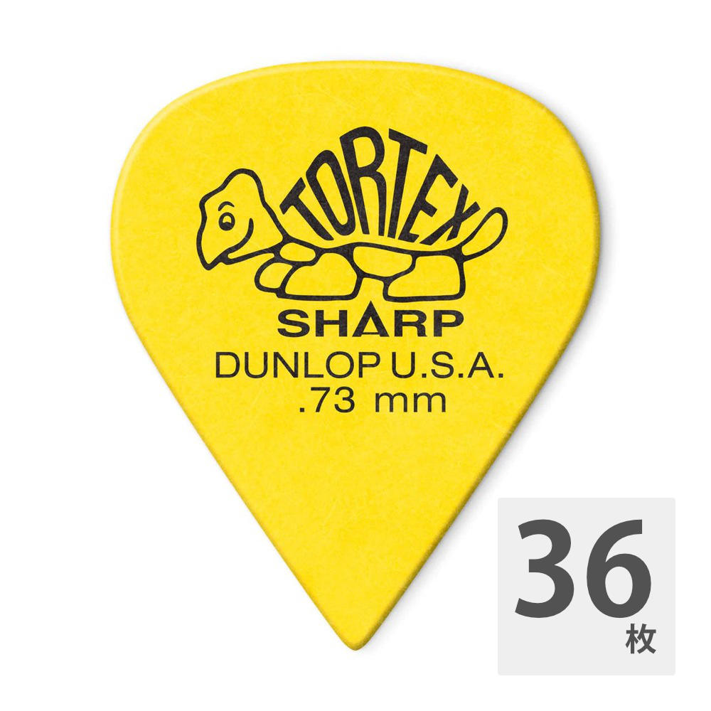 泪滴 - JIM DUNLOP 412 TORTEX SHARP 0.73×36枚 ピック