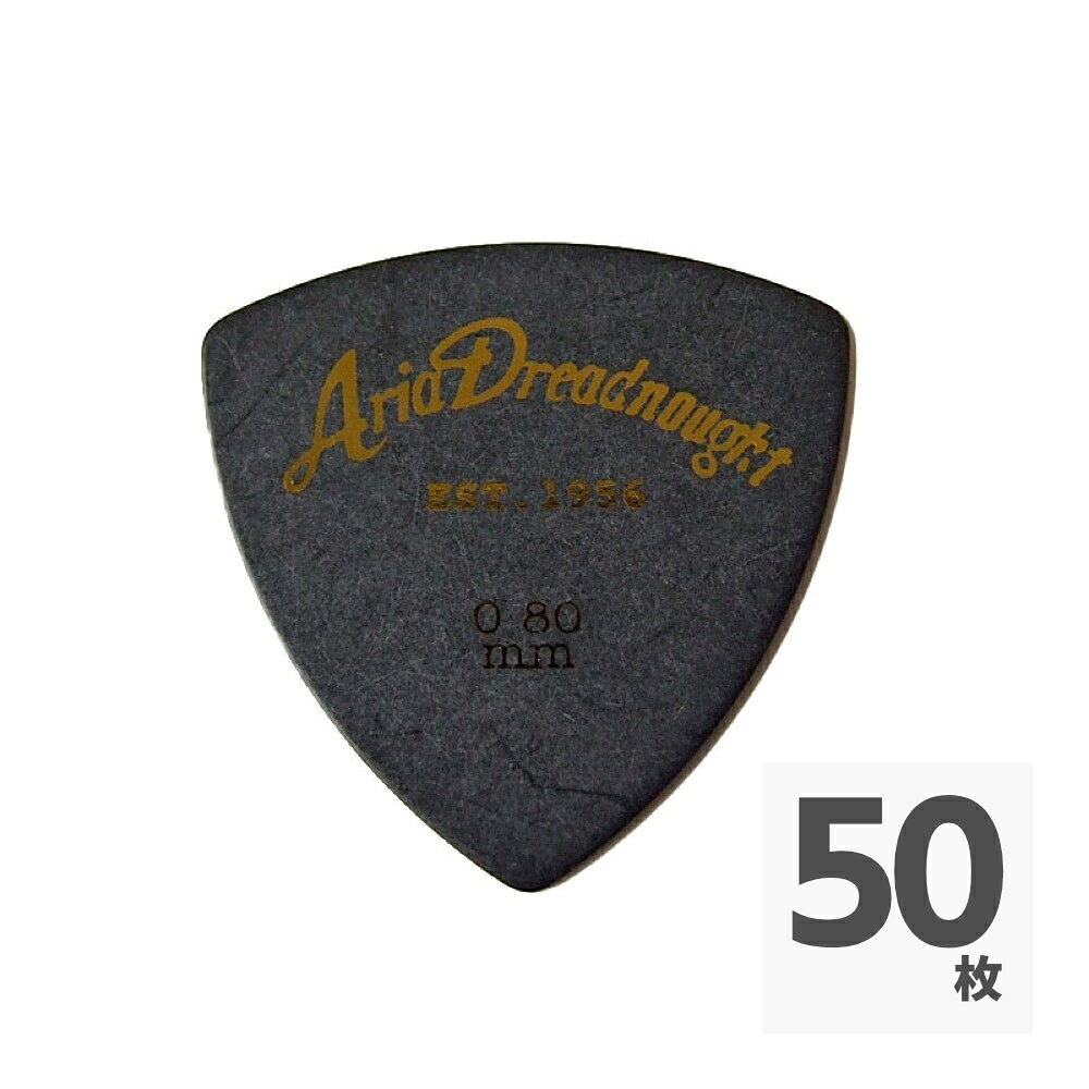 ARIA Aria Dreadnought HYPER TOUCH Triangle MEDIUM 0.8mm BK×50枚 ギターピックジュラコン(R)素材を使用した新世代のピック。対磨耗性にすぐれロングライフを誇るとともに、マット感覚のソフトな手触りと弾き心地。素材：ジュラコン(R)形状：トライアングル厚さ：MEDIUM 0.8mmピックカラー：ブラック50枚セットでの販売です。