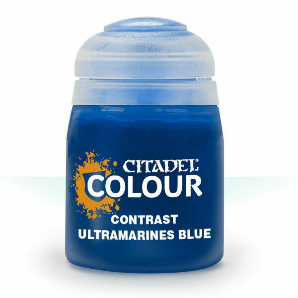 シタデル ウルトラマリーン ブルー ULTRAMARINES BLUE 29-18 CITDEL CONTRAST 水性塗料 コントラスト ベース レイヤー ドライ セット スプレー 色見本 日本語 ガンプラ 肌色 エアブラシ 筆 ブラシ 水入れ