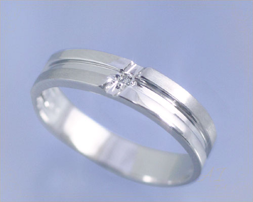 AI mavie（アイ マヴィ）K14ホワイトゴールド ダイヤモンド リング/結婚指輪（指輪）「Brise-lames（ブ..