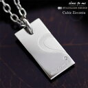 ペアネックレス【closetome st】ステンレス CZ 刻印メッセージ入りプレート ネックレス Men's/メンズ「あなたは私の心を幸せで満たしてくれる。こ...
