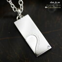 ペアネックレス【closetome st】ステンレス CZ 刻印メッセージ入りプレート ネックレス Men's/メンズ「私の心はあなたにぴったり寄り添っている。...