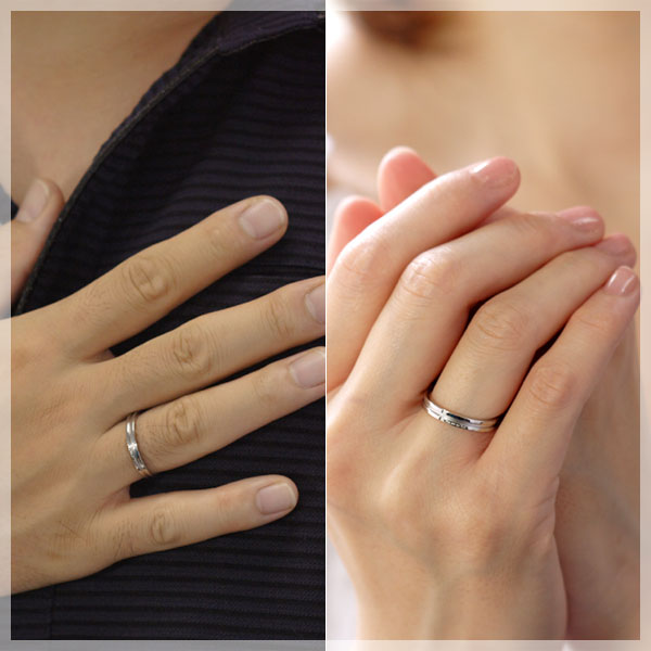 誕生石ネックレスのCiao!の【closetome St】ステンレス「あなたは私の愛する人」刻印メッセージ入り リング（指輪） クロスライン｜アングル2