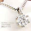 【鑑定書つき】プラチナ(Pt850) 天然ダイヤモンド0.3ct(カラット)ネックレス ティファニー・セッティング 「プレジール・ボーテ」【4月誕生石ネックレス】【送料無料】国産 日本製/製造オーダー品 約20日間納期