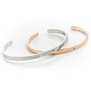 【closetome】サージカル ステンレス メッセージバングル ペアブレスレット 【ペア(2本)セット価格】 刻印無料 プレート裏面に20文字/1行まで 文字...