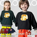 綿100%スウェットトレーナー スウェット トレーナー 子供 子供服 キッズ ユニセックス ワッペン 韓国子供服 韓国ファッション