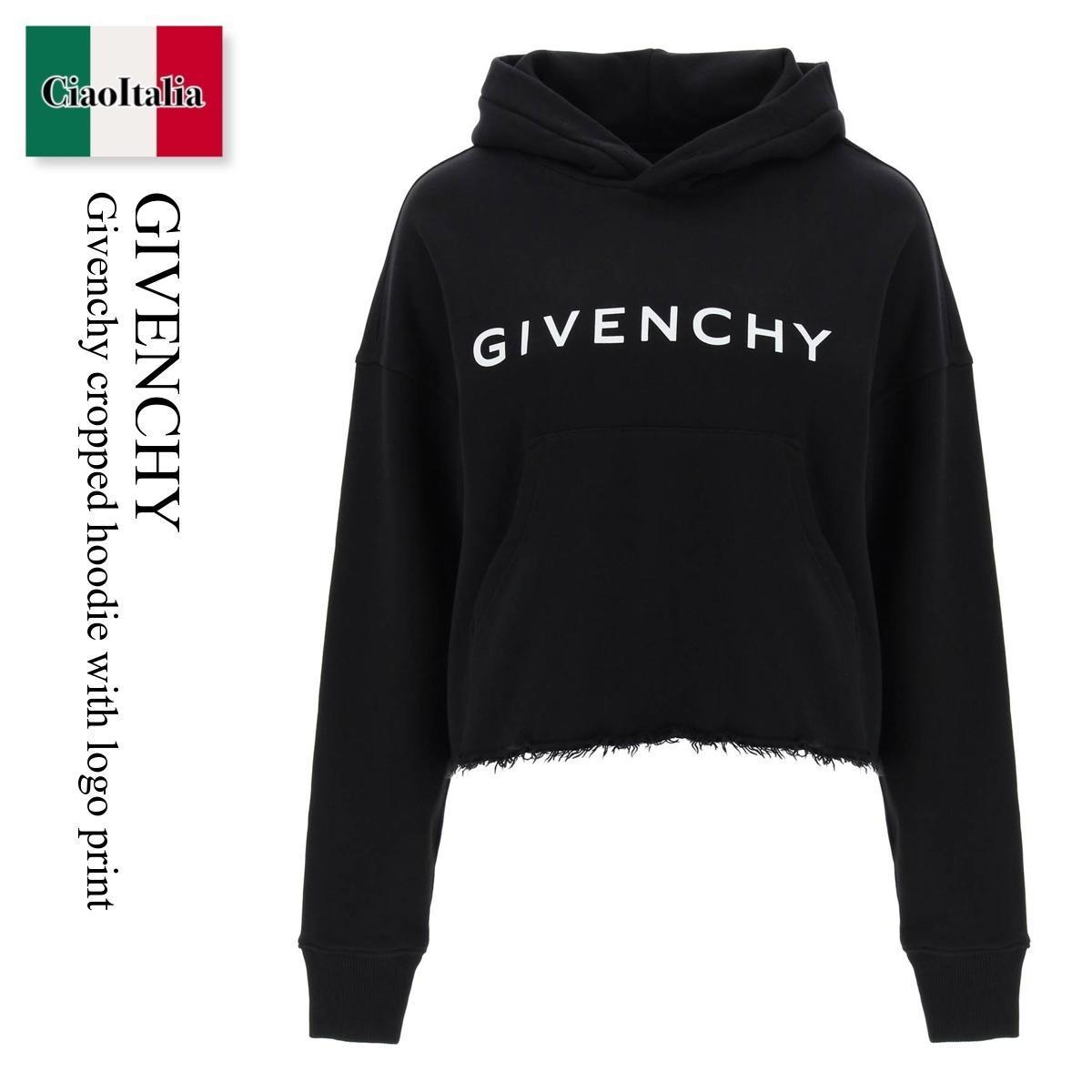 ジバンシィ / Givenchy Cropped Hoodie With Logo Print / BWJ03M3YAC / BWJ03M3YAC 001 / BWJ03M3YAC001 / パーカー・フーディ / 「正規品補償」「VIP価格販売」「お買い物サポート」