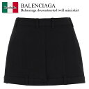 バレンシアガ / Balenciaga Deconstructed Twill Mini Skirt / 768731 TPT15 / 768731 TPT15 1000 / 768731TPT151000 / 768731TPT15 / ミニスカート / 「正規品補償」「VIP価格販売」「お買い物サポート」