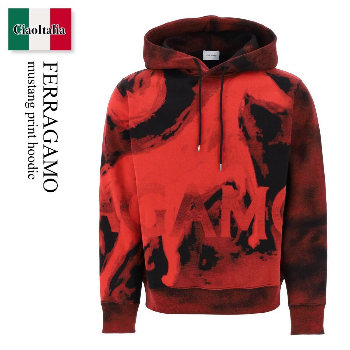 フェラガモ / Ferragamo Mustang Print Hoodie / 1221160765314 / 1221160765314 001BD / 1221160765314001BD / パーカー・フーディ / 「正規品補償」「VIP価格販売」「お買い物サポート」